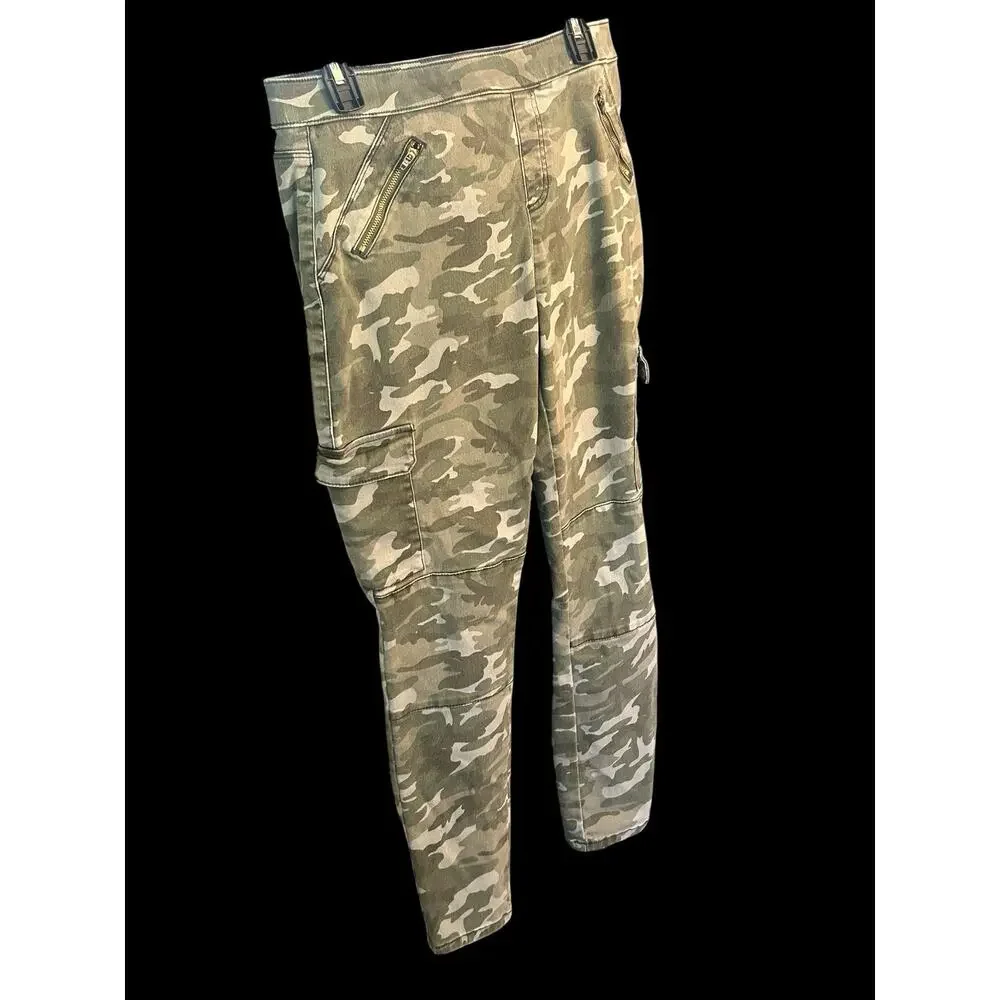 Justice Girls Green Camo Cargo Pants Size 20 Plus Casual Utility Kids